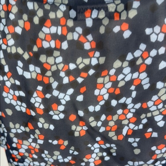 Emporio Armani Geometric Silk Blouse Black/Red Sz 42 / US 6 - Picture 10 of 12